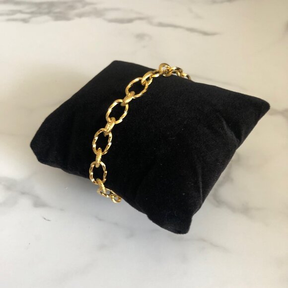 Loop Chain Gold Bracelet - Picture 1 of 6